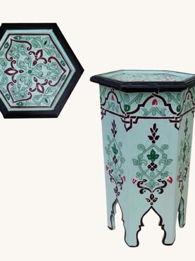 Handpainted  moroccan wooden table